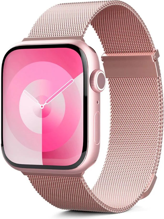 Apple Watch (38/40/SE/41/42mm) Epico Milanese+ (Plus) Rustfri Stål Rem - Rose Gold