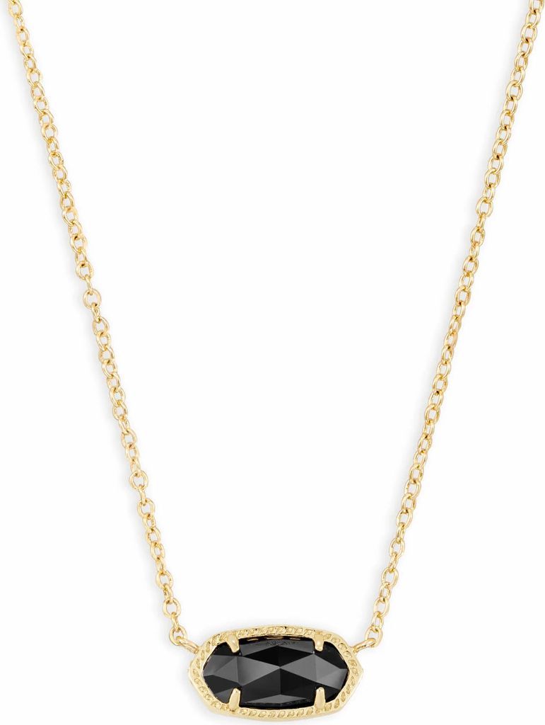 Elisa Gold Pendant Necklace in Iridescent Drusy