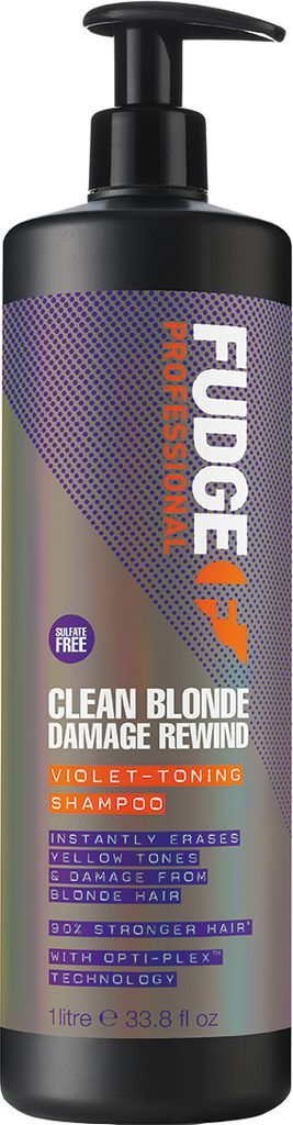 Fudge Clean Blonde Damage Rewind Violet Toning Shampoo 1000ml