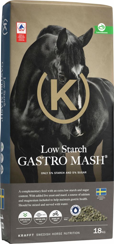 Krafft Hästfoder Performance Low Starch Gastromash 18 kg