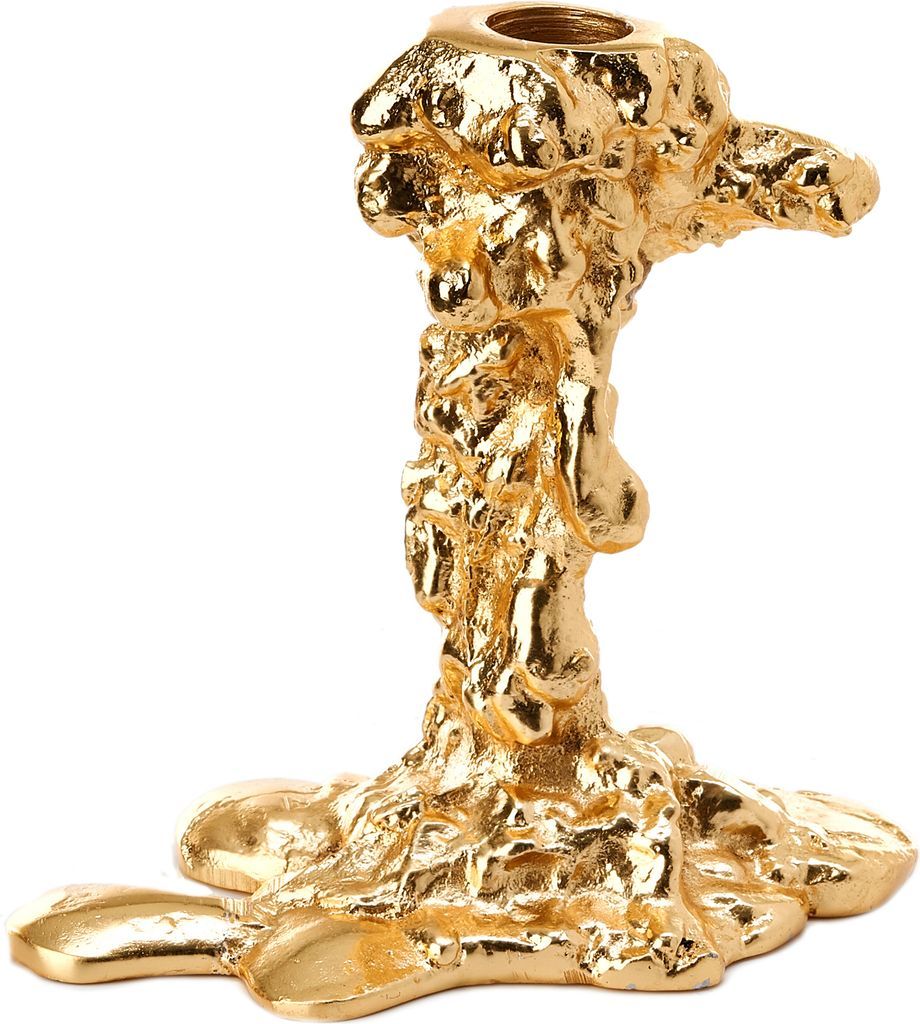 POLSPOTTEN Drip Lysestage H14 cm, Guld