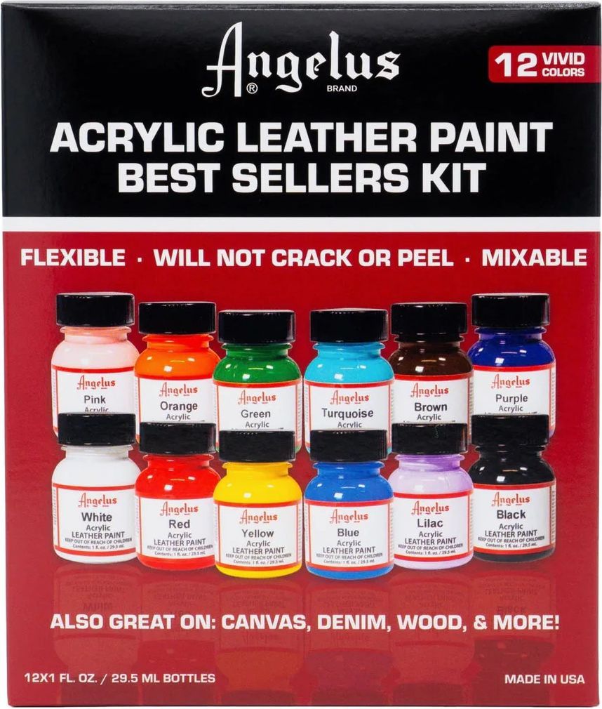 Angelus Acrylic Leather Paint - Best Sellers Kit