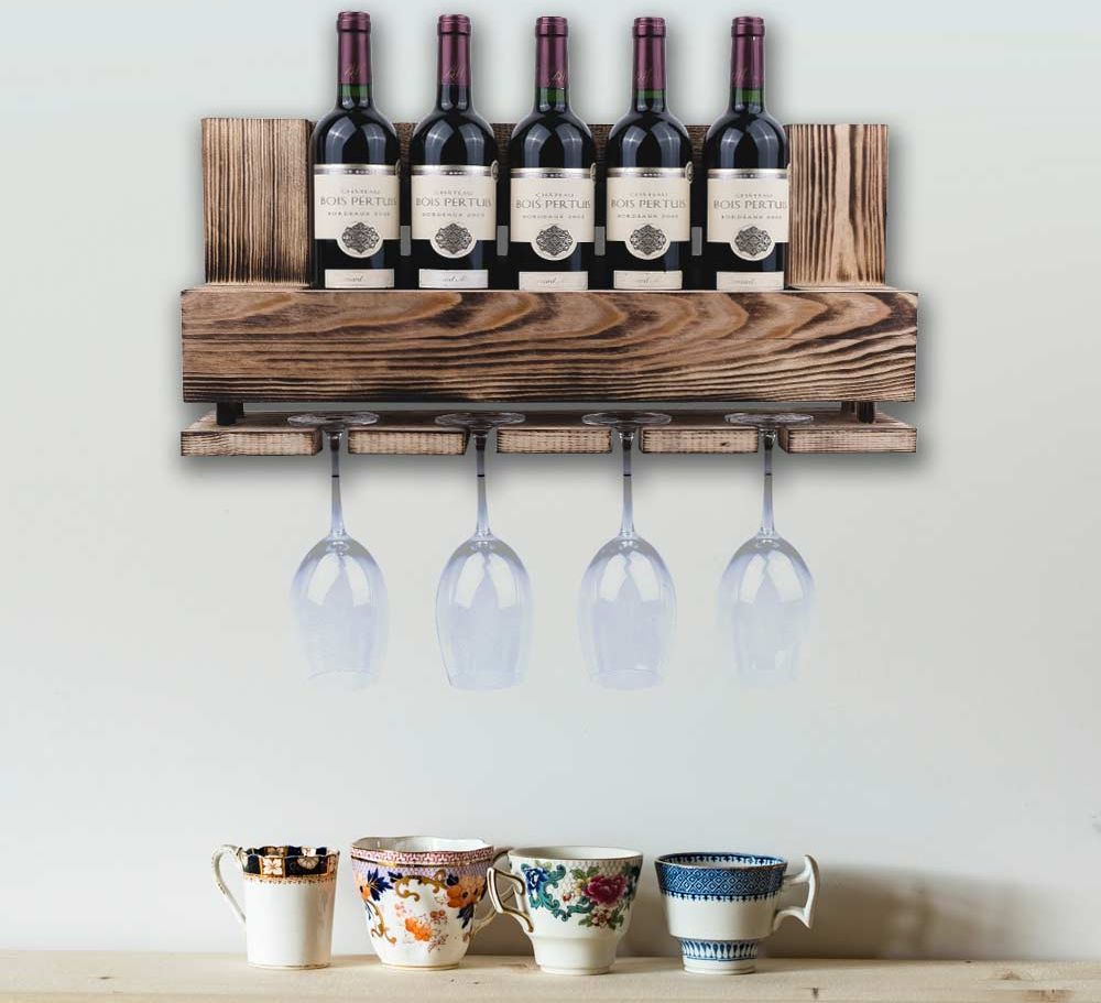 Vinobarto Freja - Black Wood Pallet - Small model Wine Rack 60x26cm