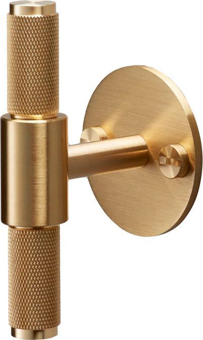 Cross T-bar i massiv messing med bagplade og diamond cut mønster  &bull; Buster + Punch
