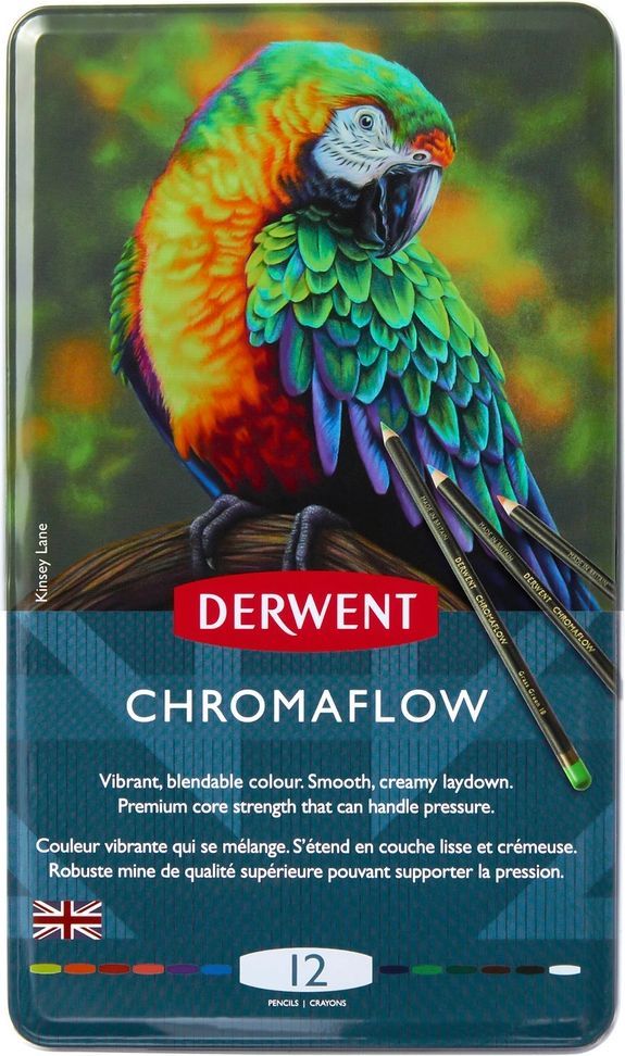 Derwent Chromaflow Pencils Tin 12