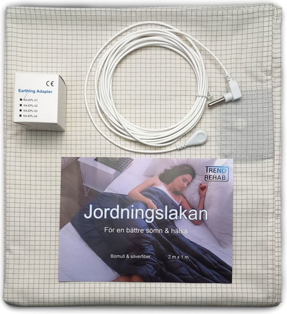 Jordingsplade til seng med sølvtråde 100 x 200 cm