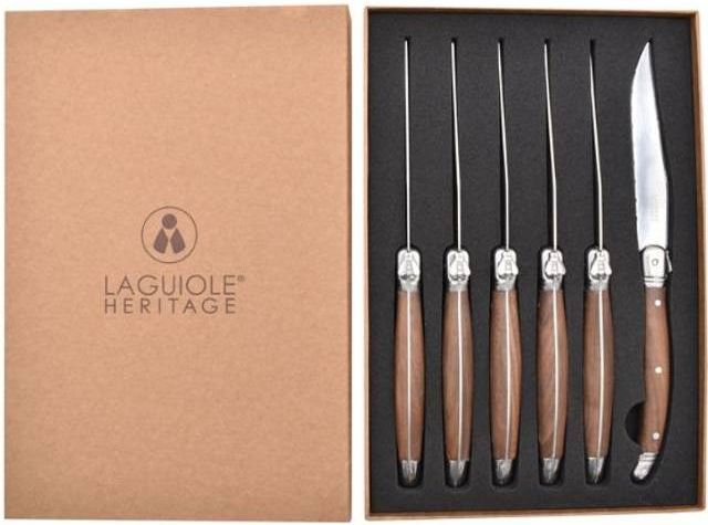 Laguiole Heritage 6stk Steakknive Valnød Messer-Set