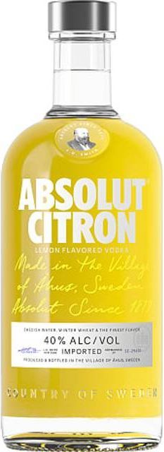 Absolut Citron Vodka 40% 70 cl