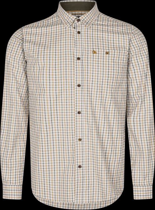 oxford shooting skjorte - classic blue/classic brown check - seeland
