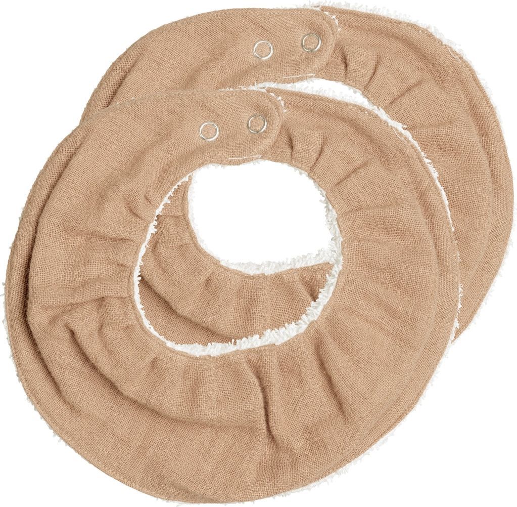 Fabelab Savlesmæk Ruffle 2-Pak Wheat OneSize Savlesmæk