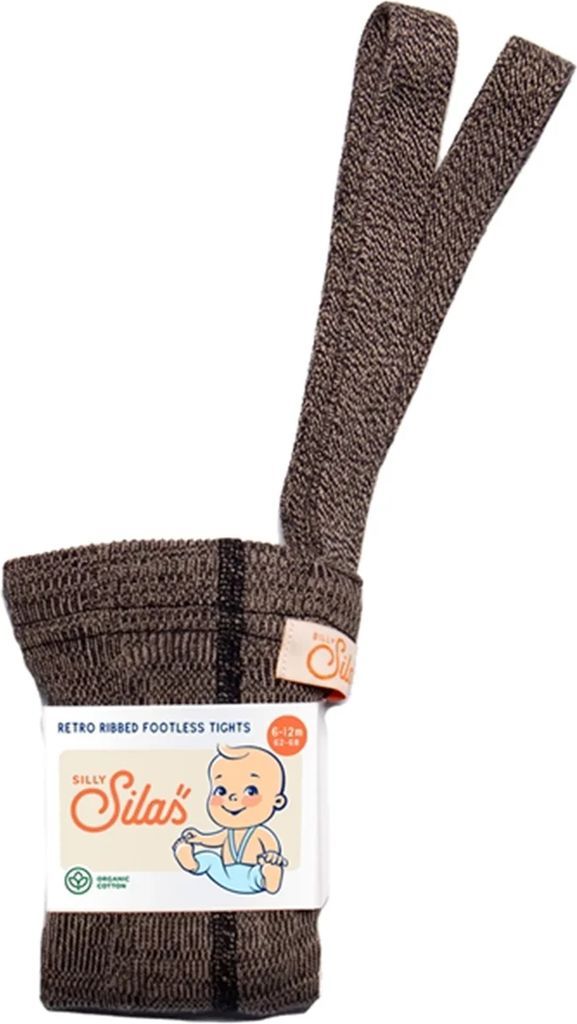Silly Silas Footless Tights Licorice Peanut