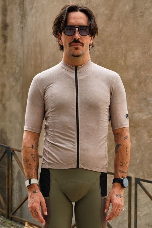 Giordana Uld Cykeltr�je - K/� - Solid Moonrock - Str. L