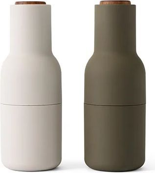 Audo Bottle Grinder Kværne 2 Stk Hunting Green Beige Valnød Krydderikværn