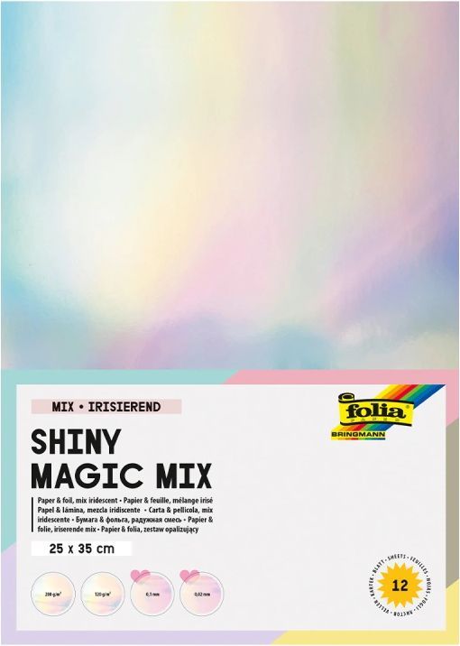 Folia Farveskiftende Papir Shiny Magic Mix 12 Ark