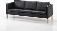 Mogens Hansen MH321 2,5 Pers Sofa L: 188 cm - Premium Læder / Sort