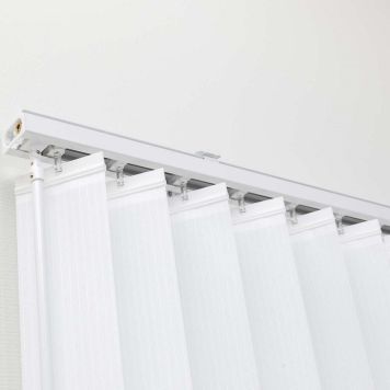 kirsch lamelsæt m/førerstang og lameller hvid 100x250 cm