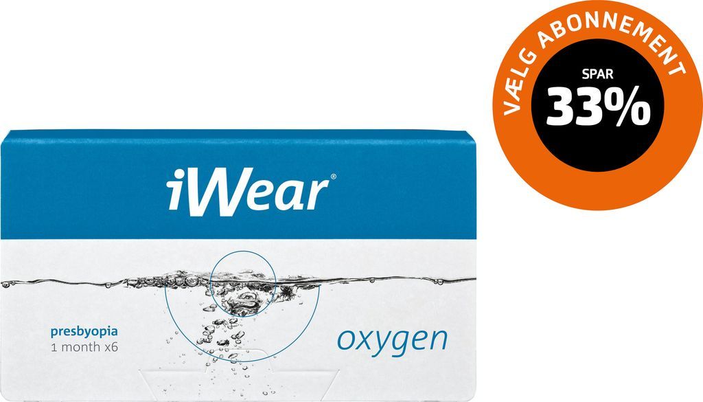 iWear oxygen Sfæriske Månedslinser