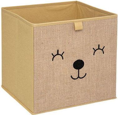 jute animal legetøjskasse - 29 x 29 x 29 cm.
