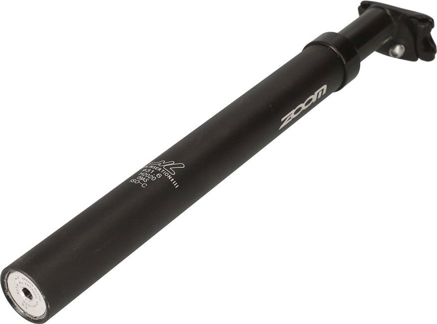 sadelpind med affjedring 31,6x350mm sort