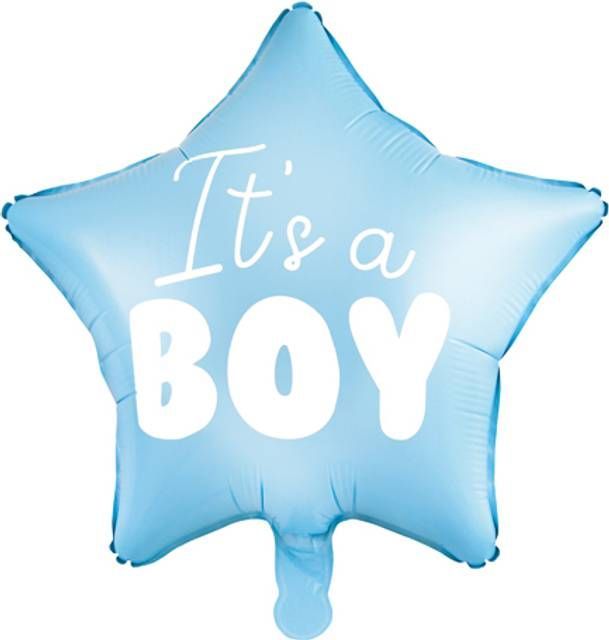Folieballon "It's a boy" - lyseblå