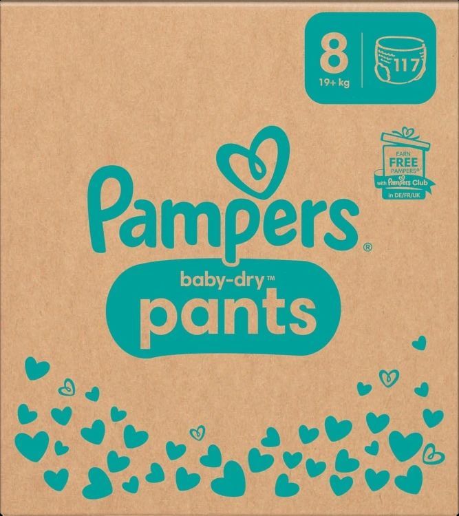 Pampers Baby Dry Pants Size 8 19+kg 117pcs
