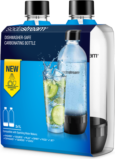 sodastream 1 liter dws flasker - 2-pak