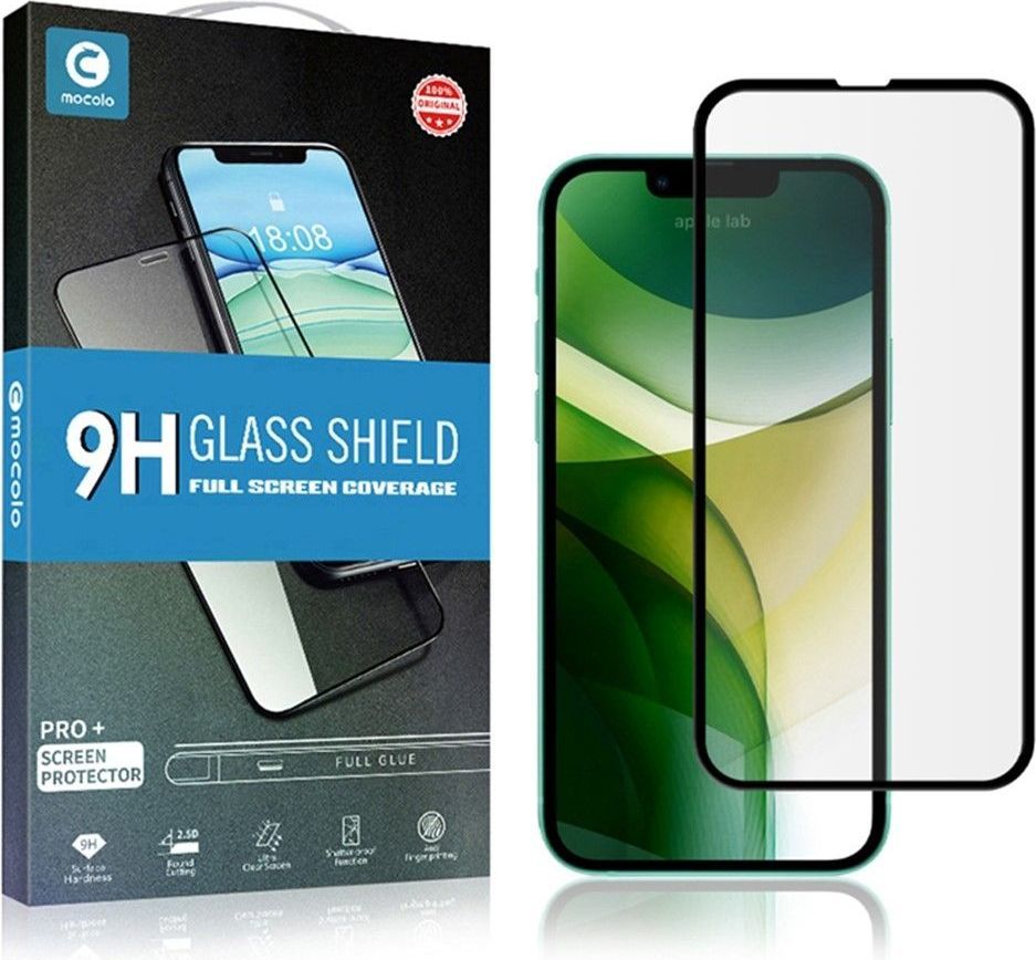 Mocolo iPhone 13 13 Pro Full-Fit Beskyttelsesglas Full-fit Sort Ramme