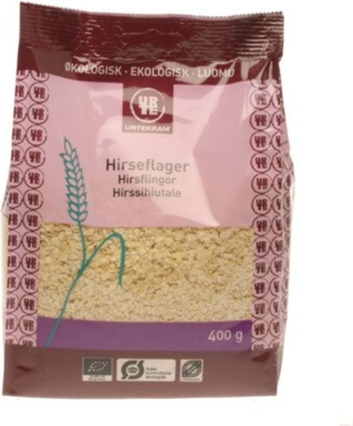 Hirseflager Fuldkorn Økologisk- 400 gr - Urtekram