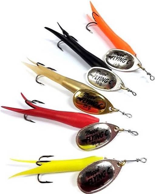 Mepps Flying C spinner-15 gr-sort/guld - Kondomspinner