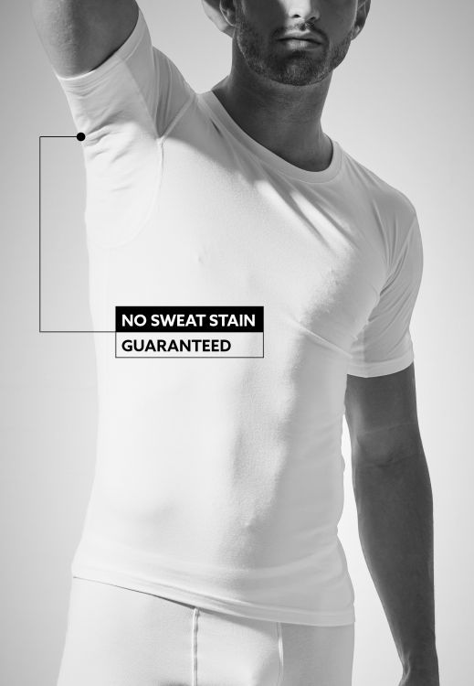 JBS Hvid bambus anti-sved T-shirt