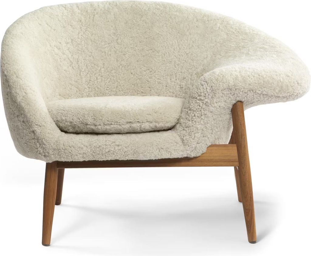 Warm Nordic Fried Egg Loungestol Venstre SH: 40 cm - Moonlight White