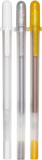 Sakura Gelly Roll Gold Silver White Mixed Set 3