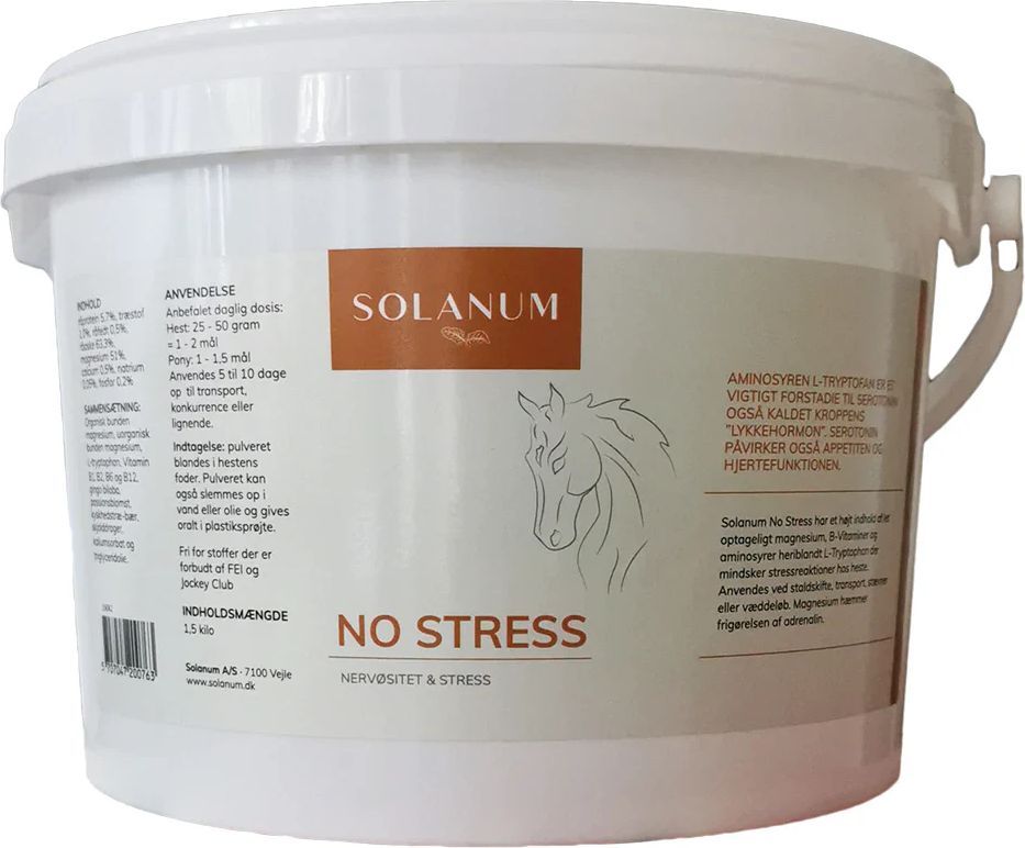 Solanum No Stress - beroliger nervøse heste under bl.a. transport og stævner