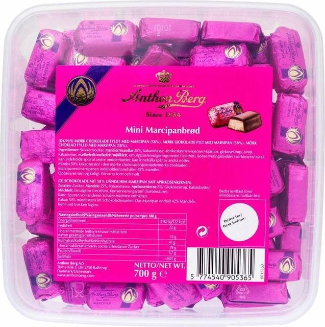 anthon berg mini marcipanbrød, 700g