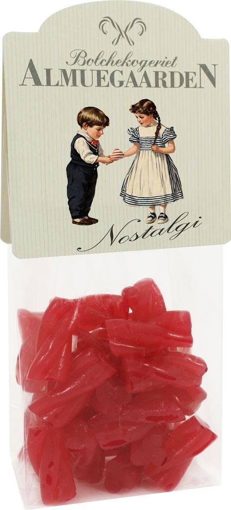 Almuegaarden Hindbær Nostalgi Blødt Slik Uden Gelatine 100