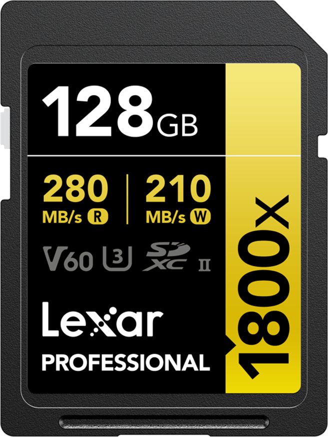 Lexar Professional Gold 1800x SD - 280MB/s - 128GB