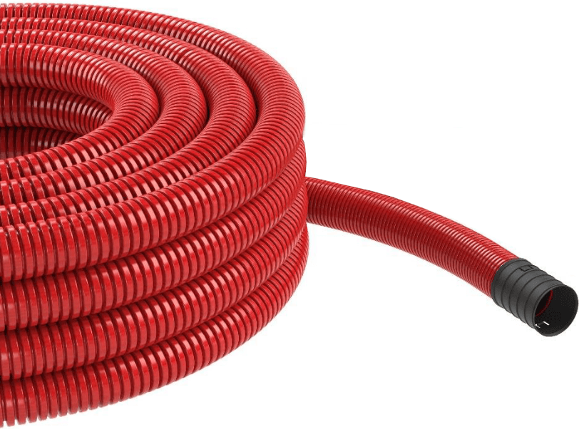 50 meter evocab flex 40/31 mm pe-kabelrør m/muffe, korr./glat, 50 m, rød