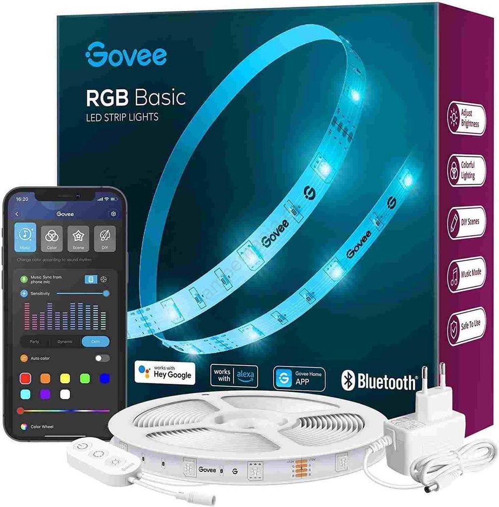 govee rgb smart wi-fi + bluetooth led strip lights