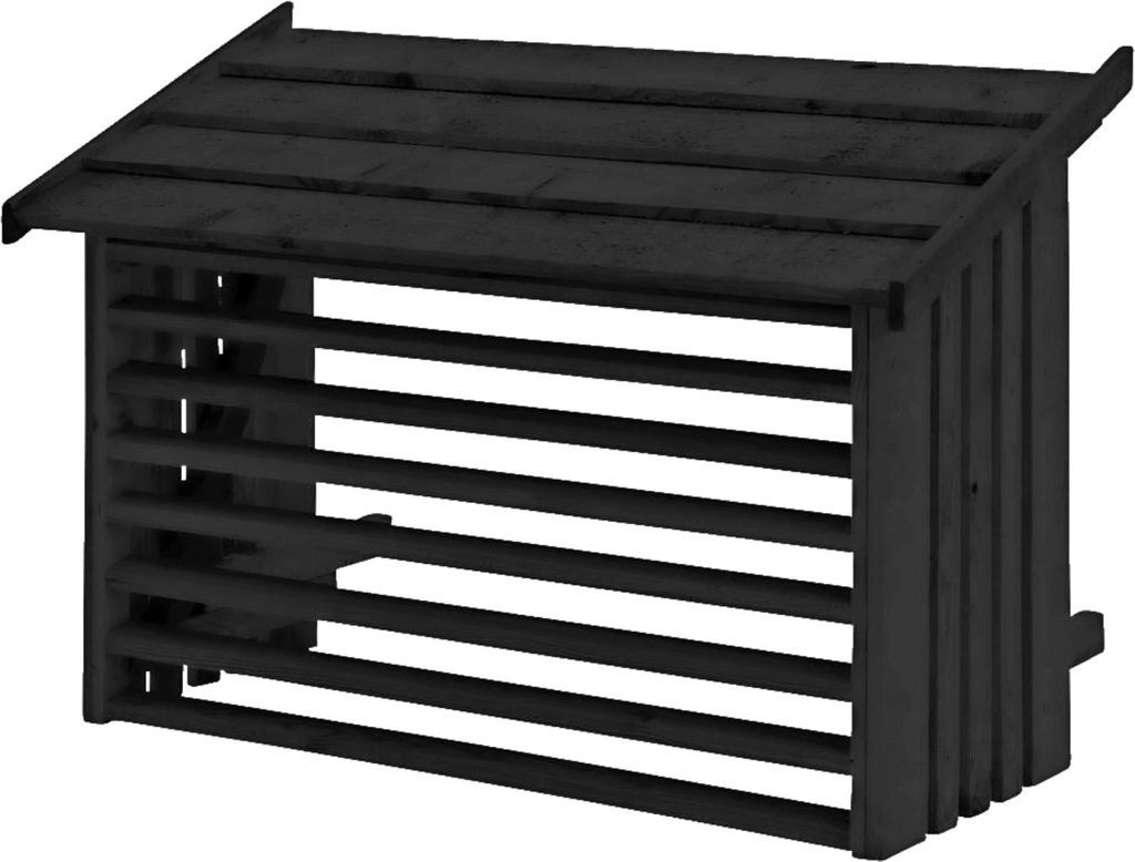 plus varmepumpeskjuler sortgrundet 96x56x78cm