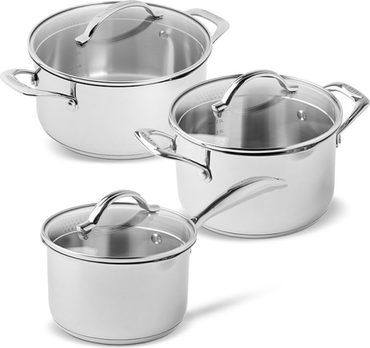 sts grytset 3-pack, rostfritt stål
