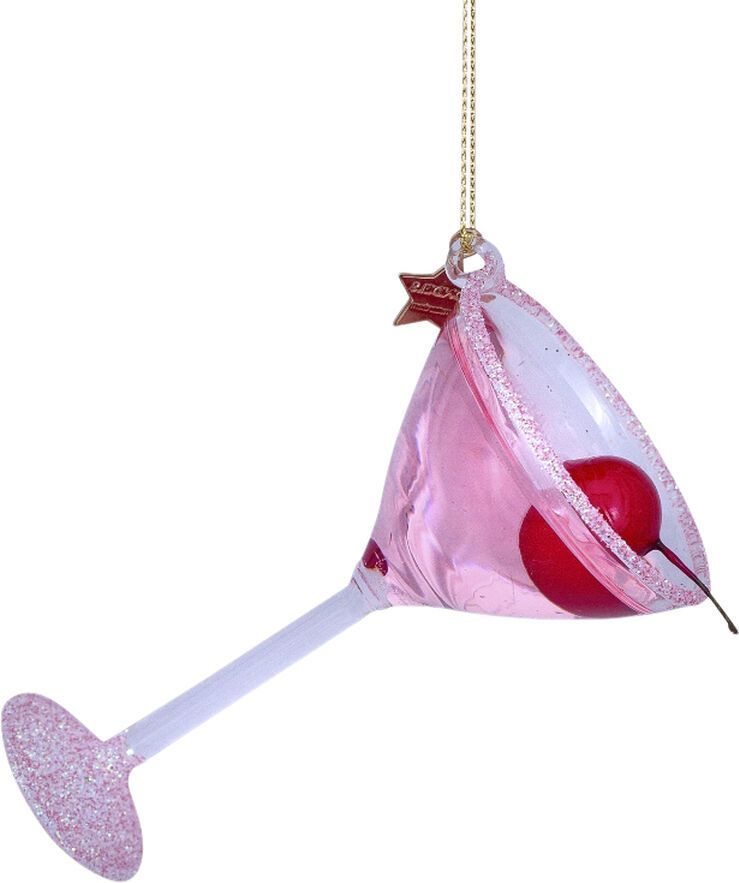 Vondels Ornament glass pink cosmopolitan Juletræspynt