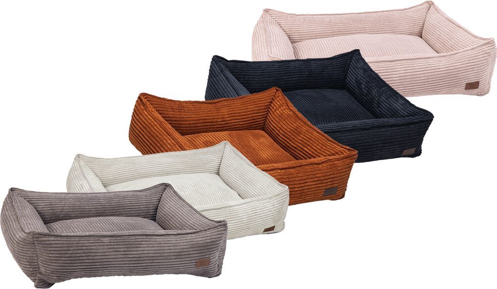 Designed by Lotte hundekurv 65x60x20 ribbet brun