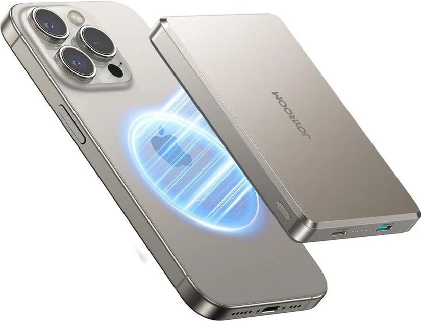 Joyroom titanuym MagSafe USB-C & Lightning powerbank - 10.000mAh - 20W PD - Sort