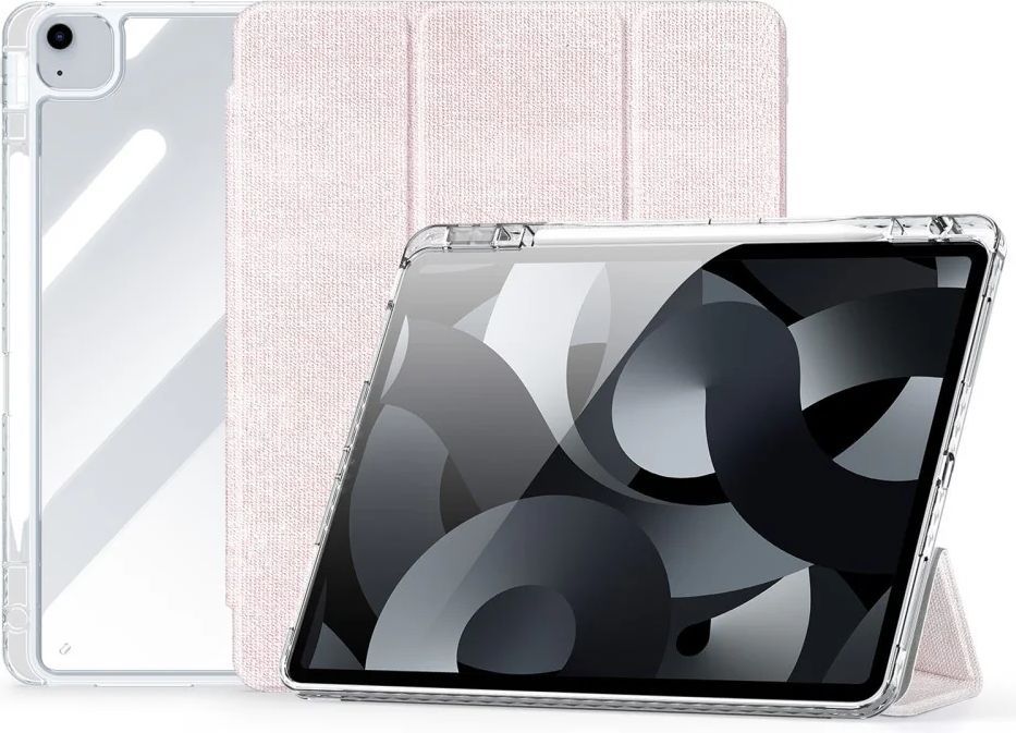 iPad Air 13" (2024) Tri-Fold Cover - DUX DUCIS Unid Series - Gennemsigtig / Pink