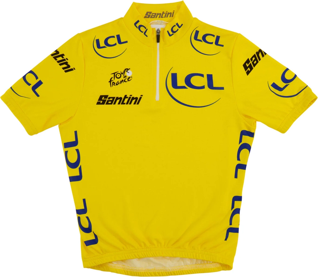 santini replica cykeltrøje gul børn