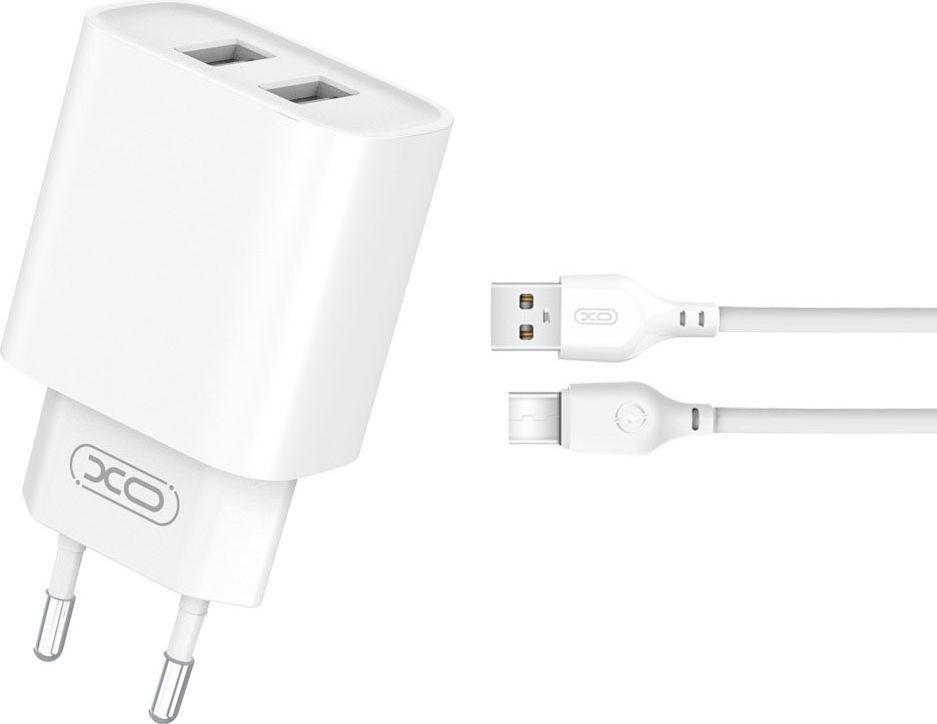 Xo CE02C USB Lader 2,1A 2x USB-A USB-C/USB-A Kabel
