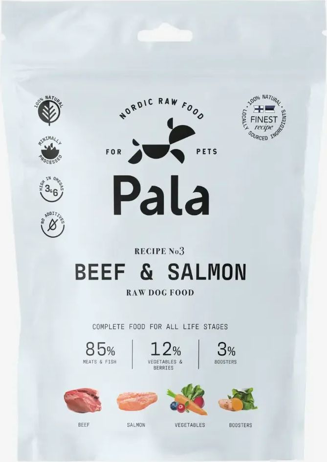 Pala Raw Dog Food Beef & Salmon, 1 kg