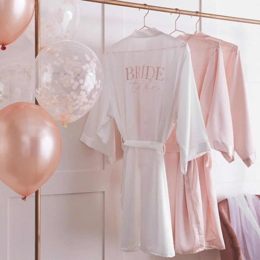 Morgonrock - Bride to be - Vit