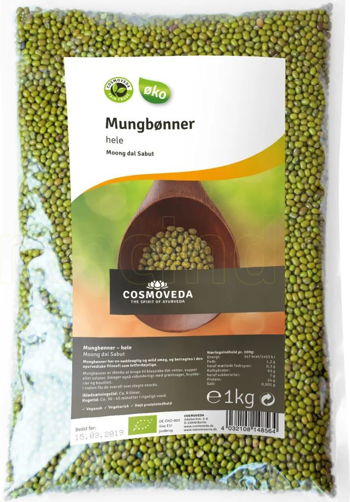 Cosmoveda Mungbønner hele Ø 1000g