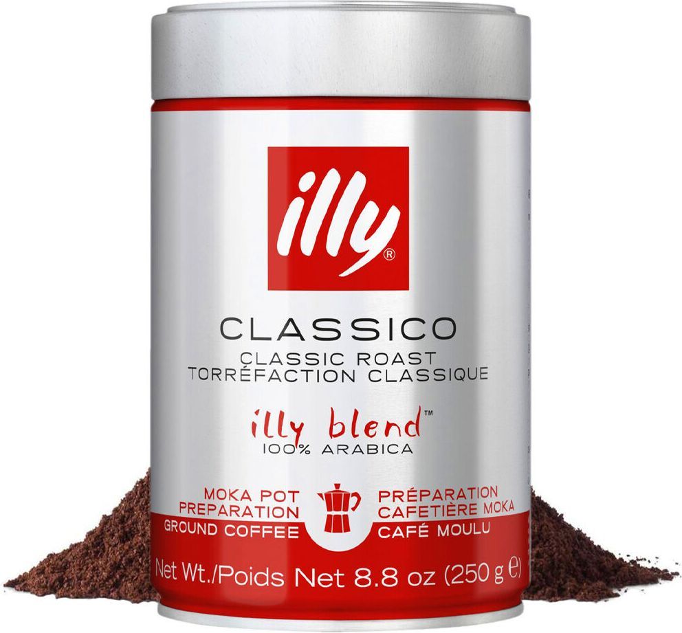 illy Ground Moka Classico Coffee Medium Roast 250g